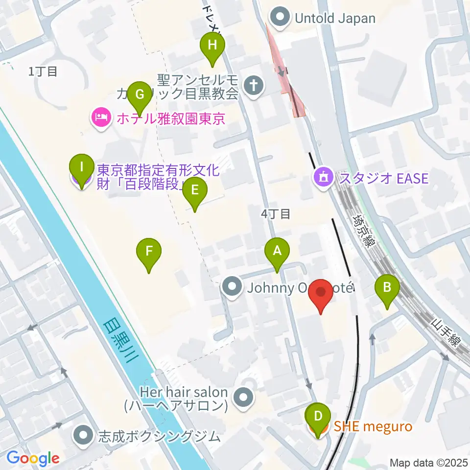 喜多能楽堂周辺のファミレス・ファーストフード一覧地図