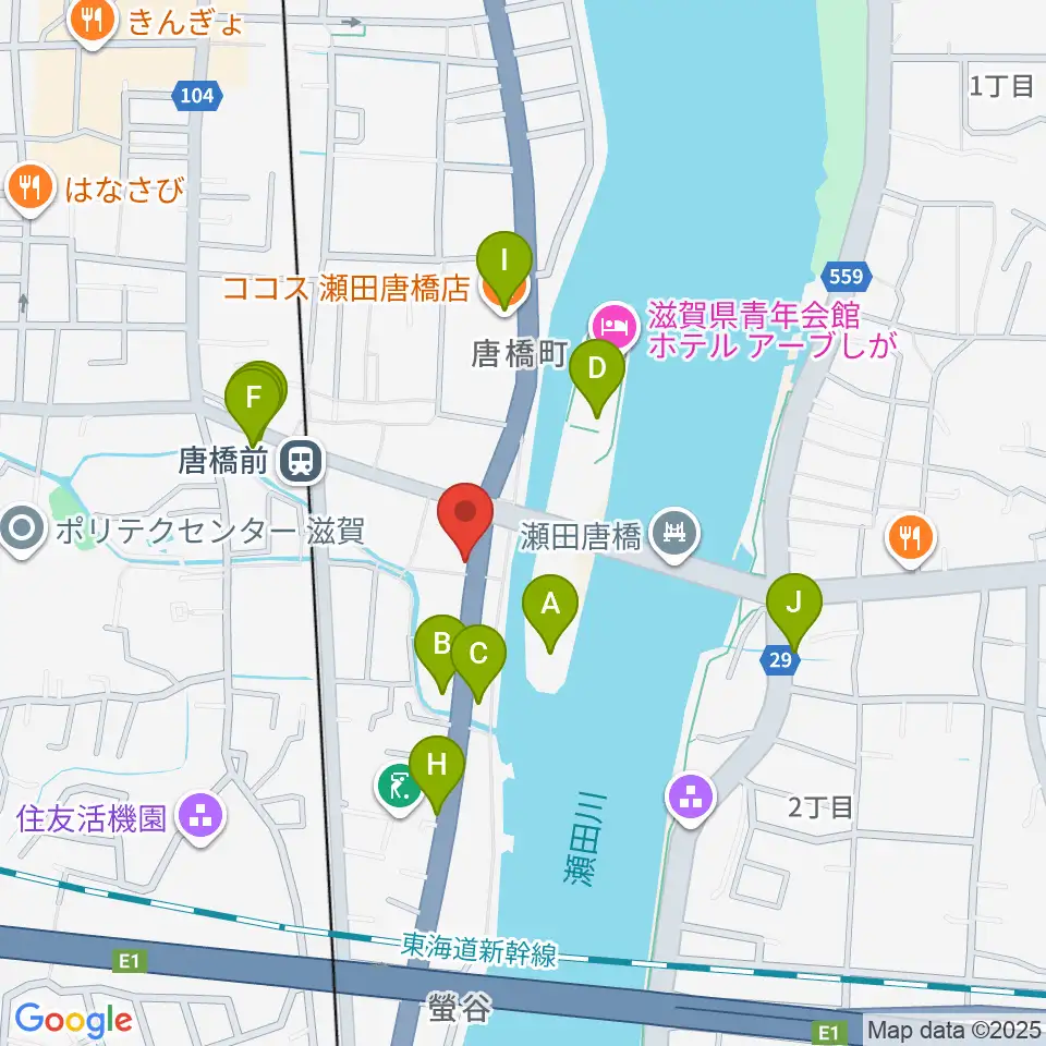 大石ピアノ調律サービス周辺のファミレス・ファーストフード一覧地図