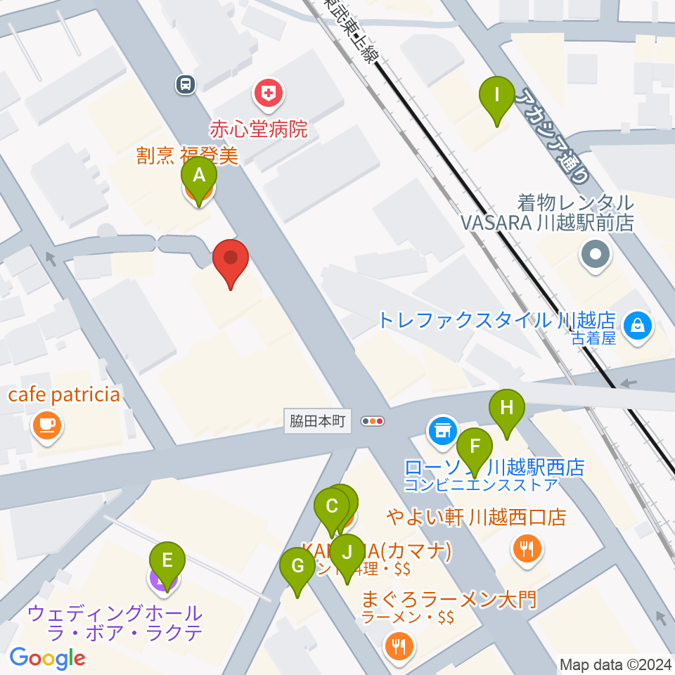 Voce ヴォーチェ周辺のファミレス・ファーストフード一覧地図