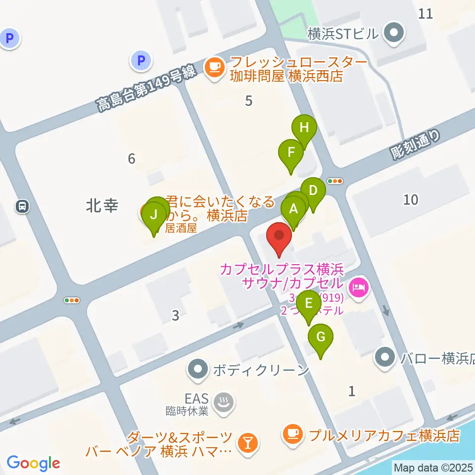 ムラマツ・フルート・レッスンセンター横浜周辺のファミレス・ファーストフード一覧地図