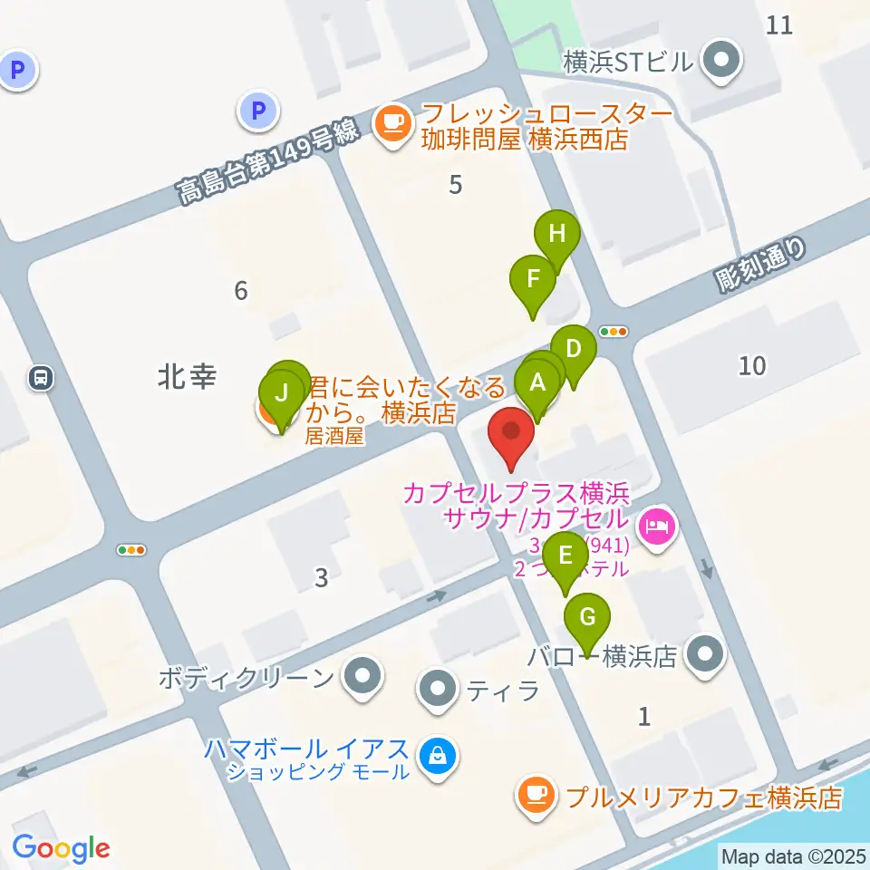 ムラマツ・フルート・レッスンセンター横浜周辺のファミレス・ファーストフード一覧地図