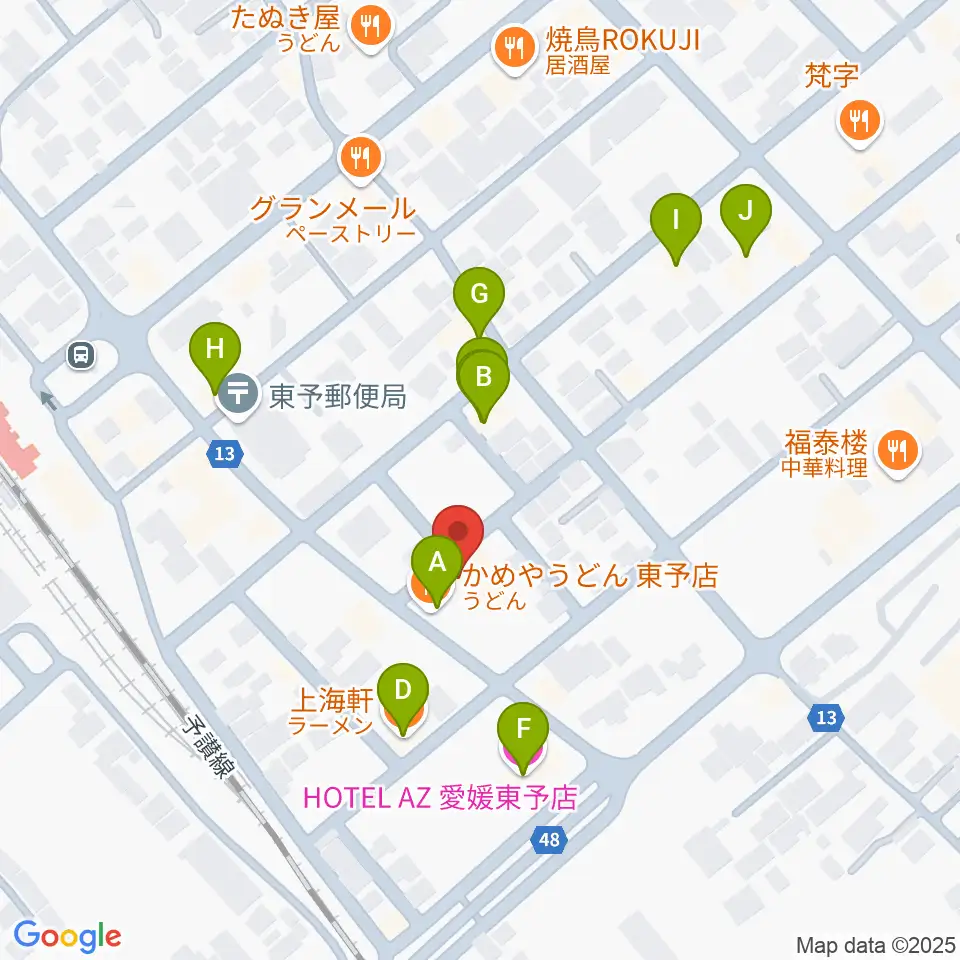 電王堂周辺のファミレス・ファーストフード一覧地図