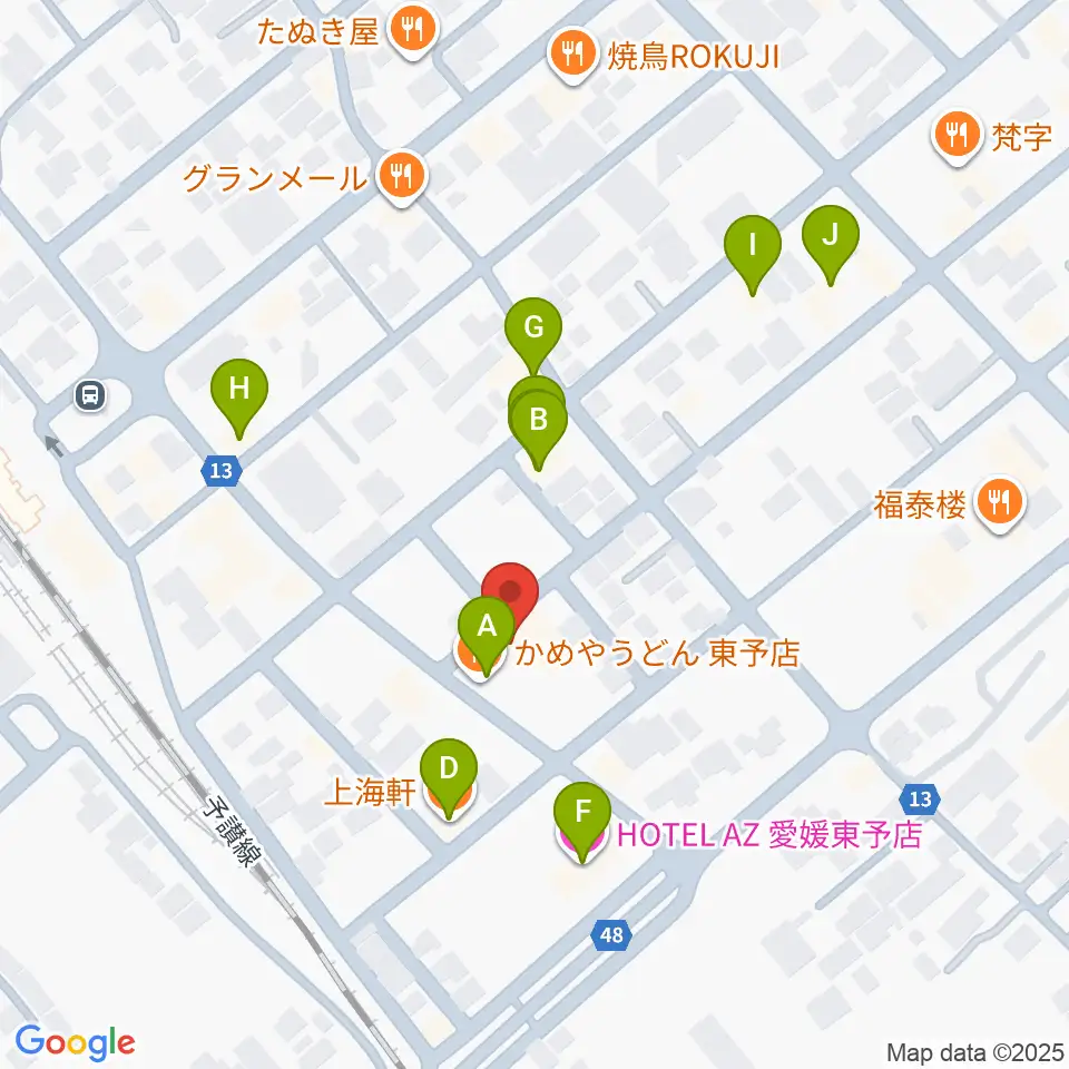 電王堂周辺のファミレス・ファーストフード一覧地図