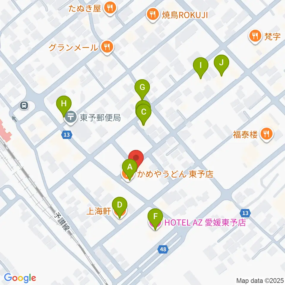 電王堂周辺のファミレス・ファーストフード一覧地図