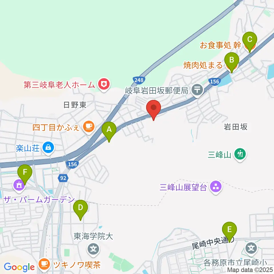 Loveless周辺のファミレス・ファーストフード一覧地図