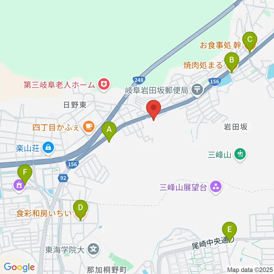 Loveless周辺のファミレス・ファーストフード一覧地図