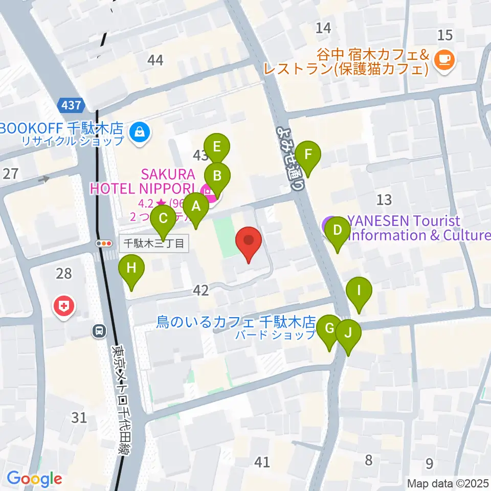サミーミュージックワールド周辺のファミレス・ファーストフード一覧地図
