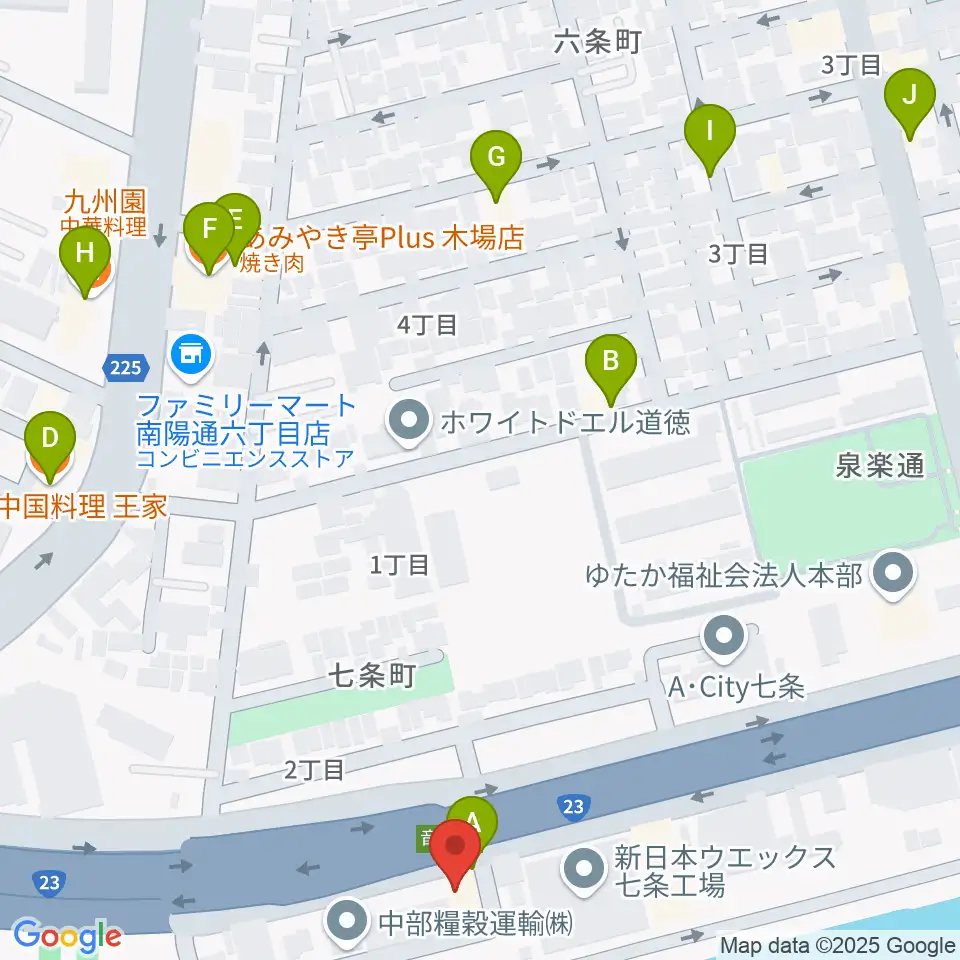 JB HALL周辺のファミレス・ファーストフード一覧地図