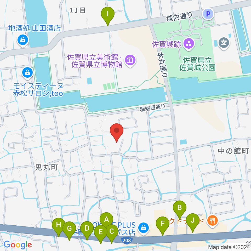 いはらのりこ ピアノ＆リトミック教室周辺のファミレス・ファーストフード一覧地図