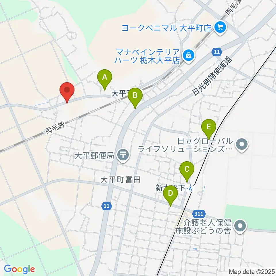 ビータギタラーズ周辺のファミレス・ファーストフード一覧地図