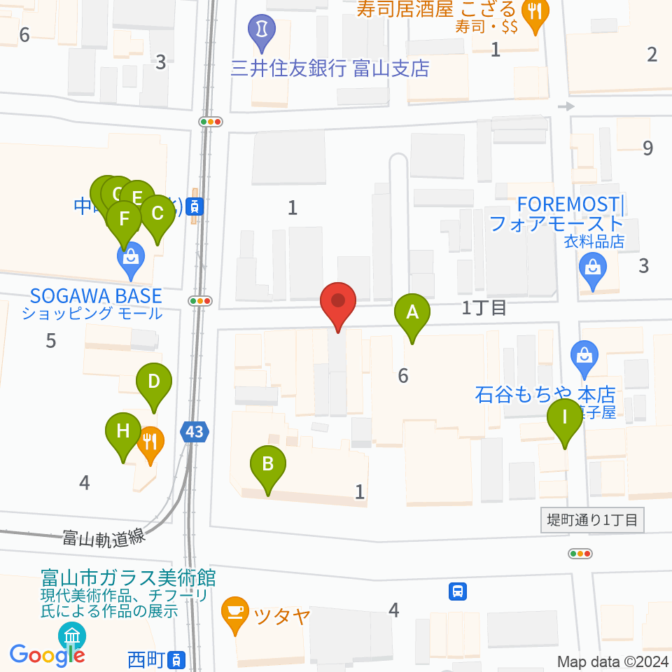 ログセッション周辺のファミレス・ファーストフード一覧地図