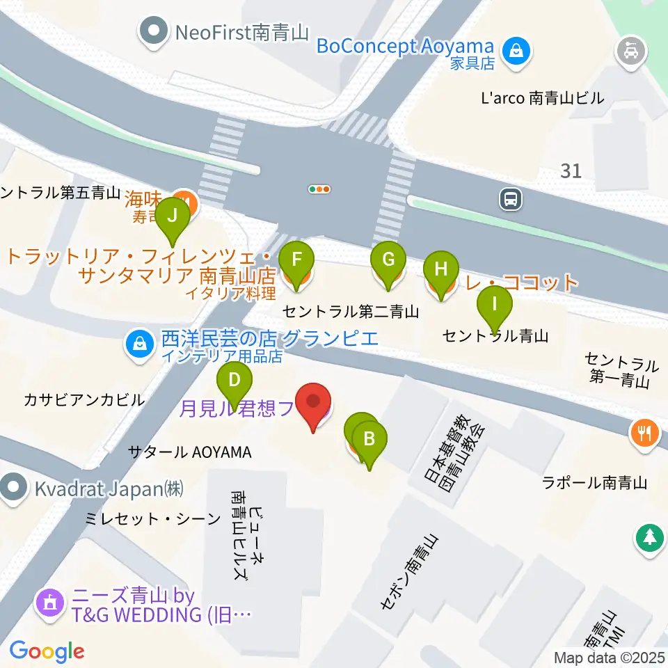 月見ル君想フ周辺のファミレス・ファーストフード一覧地図