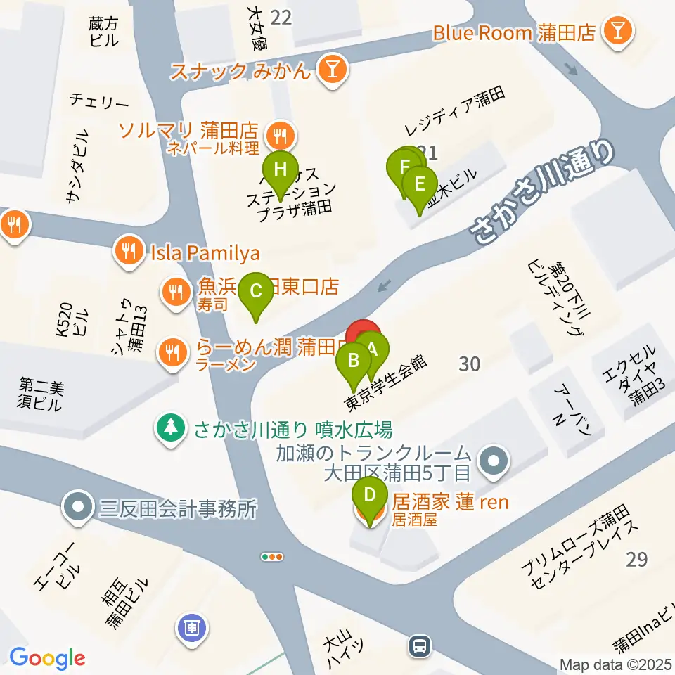 ジェイコブ音楽教室周辺のファミレス・ファーストフード一覧地図