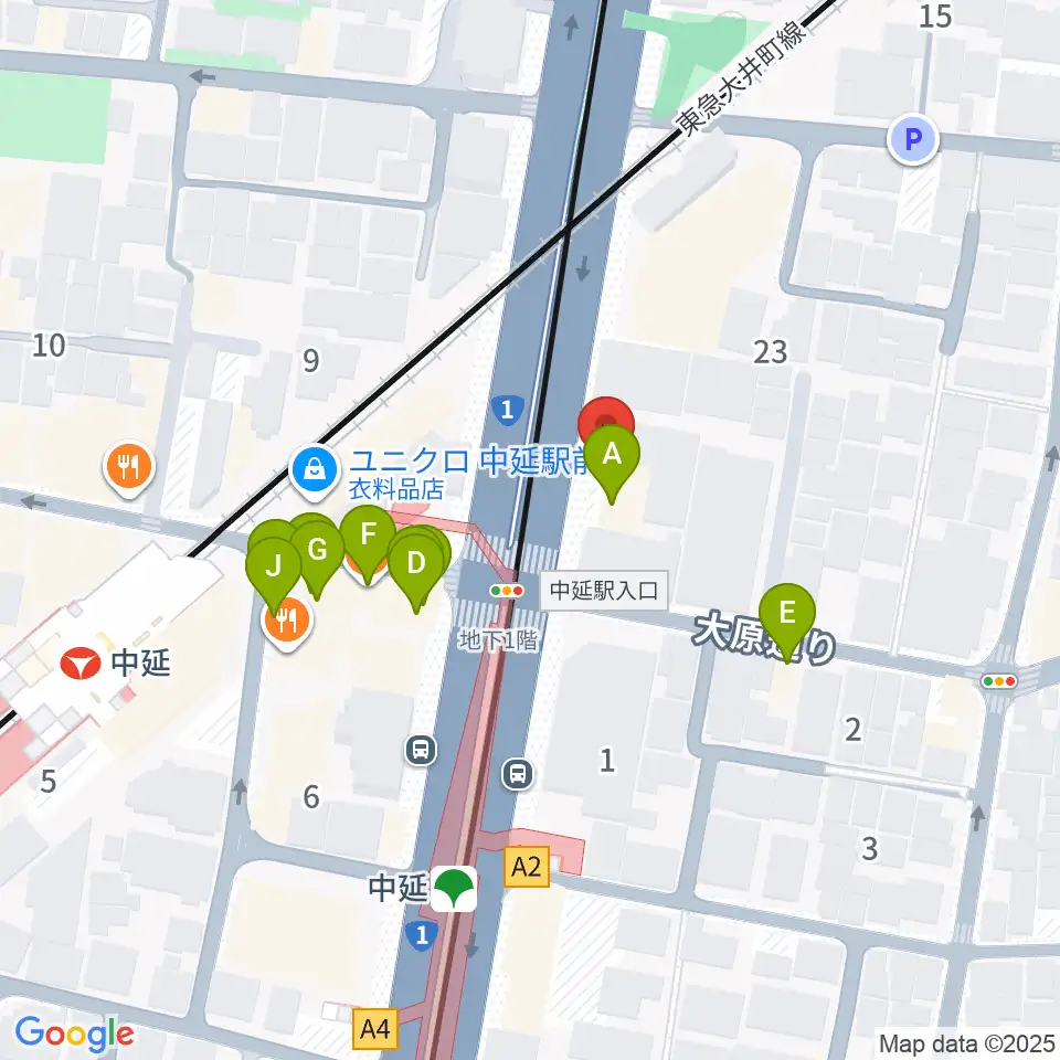 Prayers Studioアトリエ周辺のファミレス・ファーストフード一覧地図