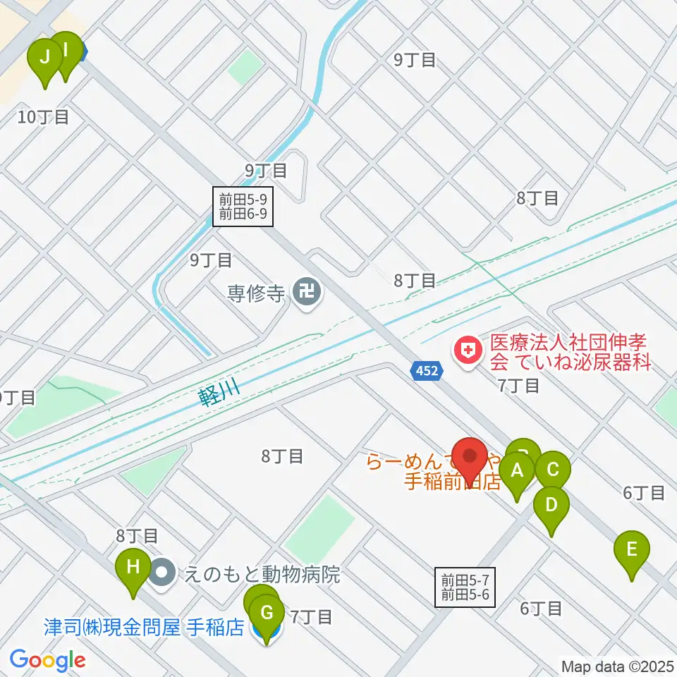 ニューホープ札幌ホール周辺のファミレス・ファーストフード一覧地図