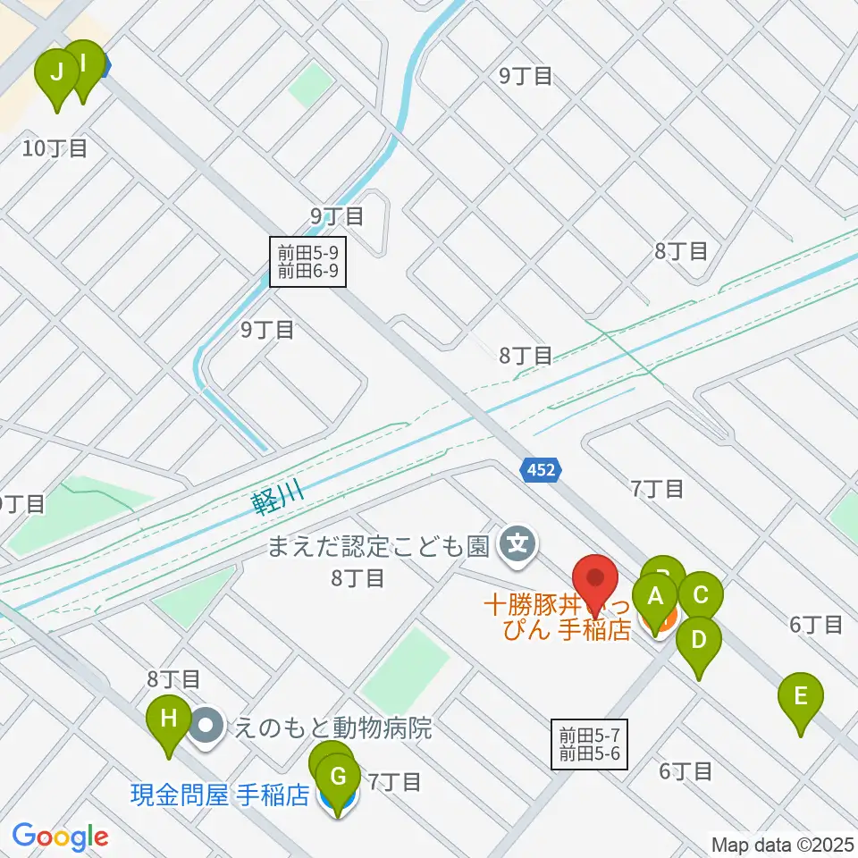 ニューホープ札幌ホール周辺のファミレス・ファーストフード一覧地図