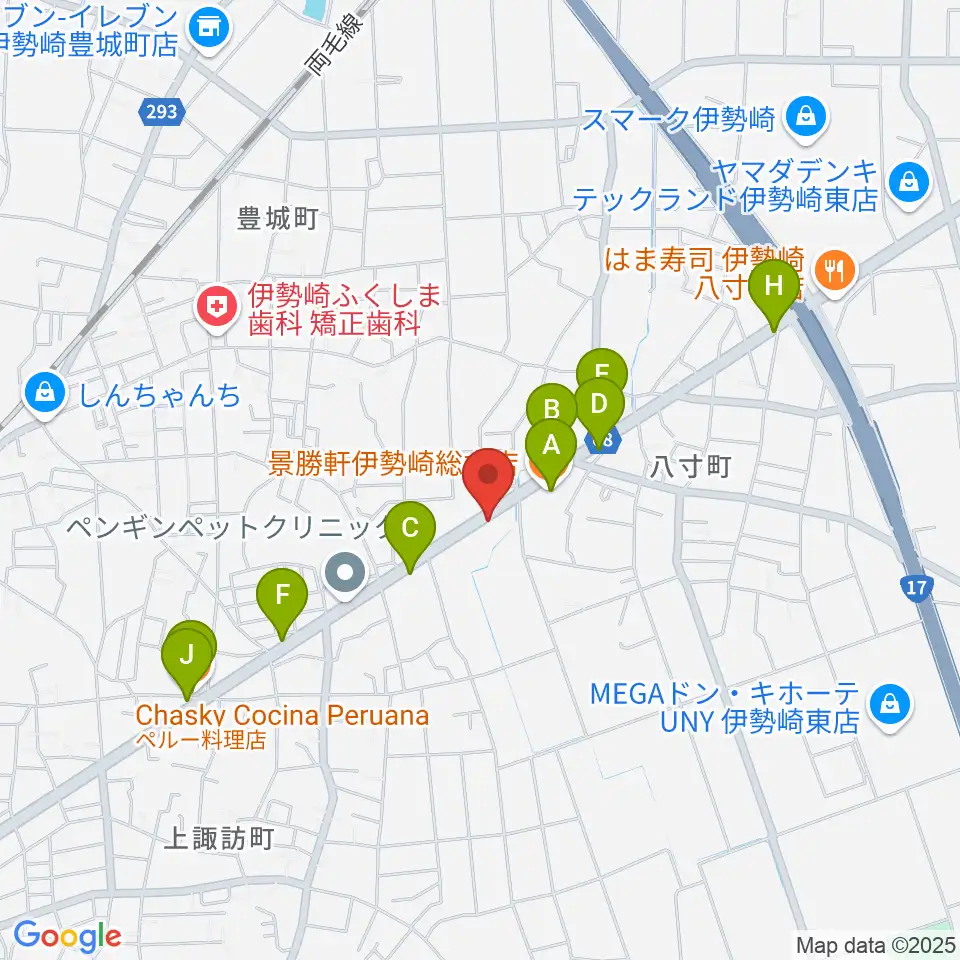 cap music カプミュージック周辺のファミレス・ファーストフード一覧地図