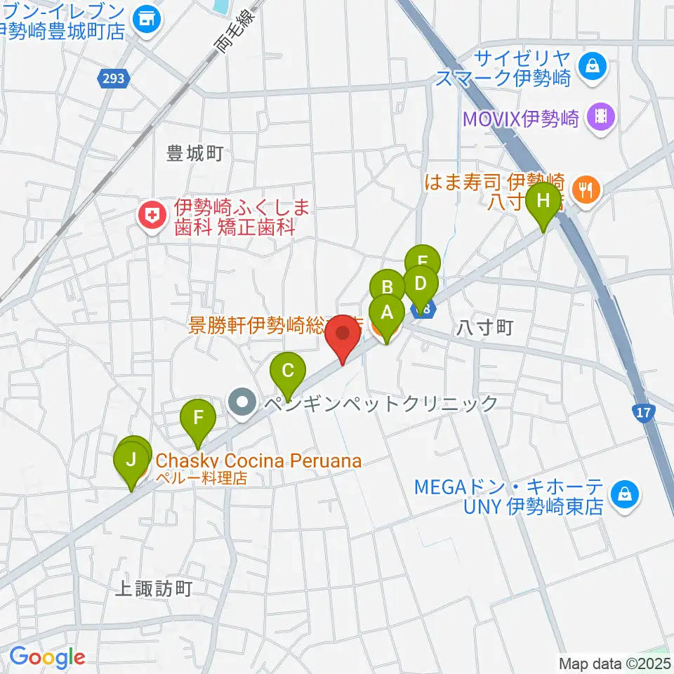 cap music カプミュージック周辺のファミレス・ファーストフード一覧地図