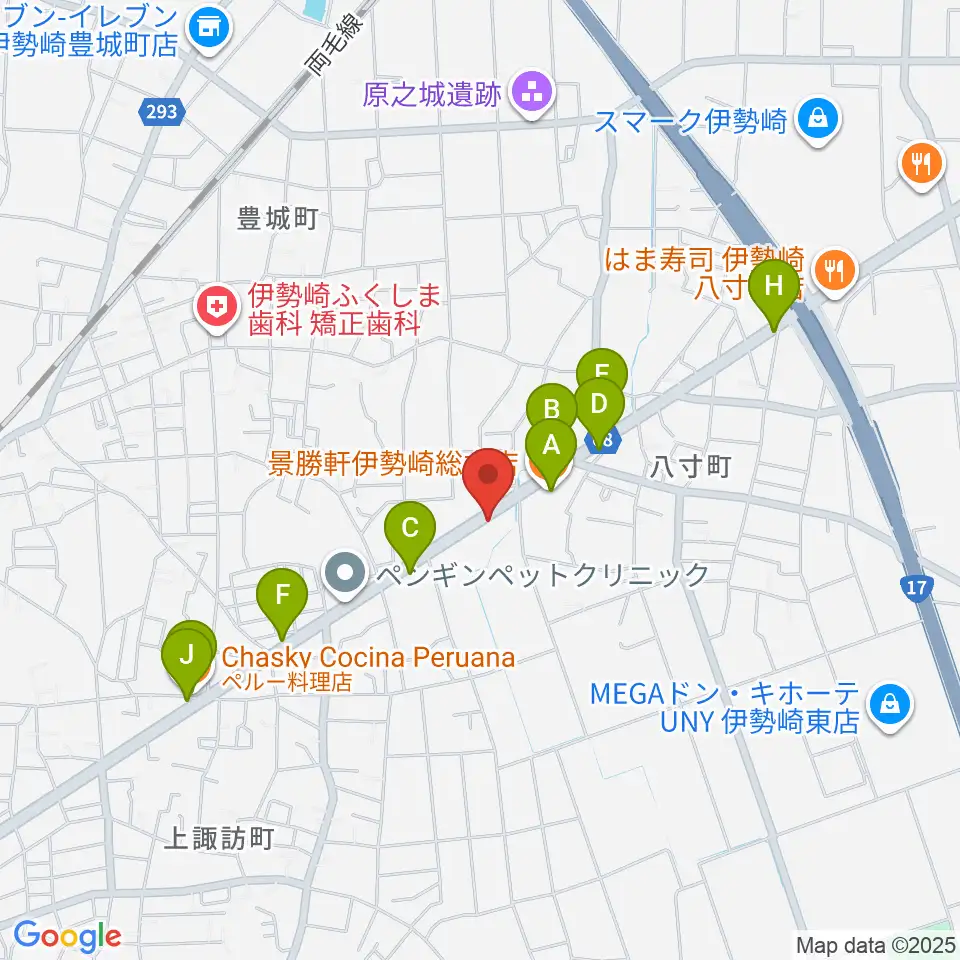 cap music カプミュージック周辺のファミレス・ファーストフード一覧地図