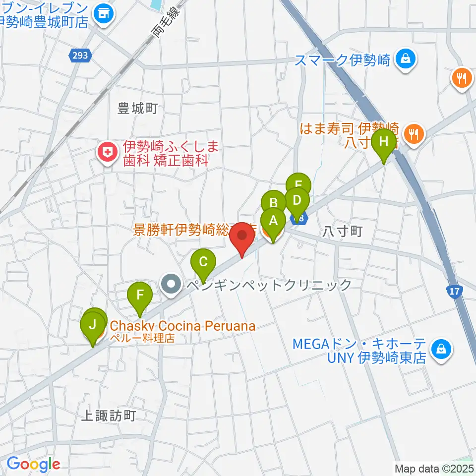 cap music カプミュージック周辺のファミレス・ファーストフード一覧地図