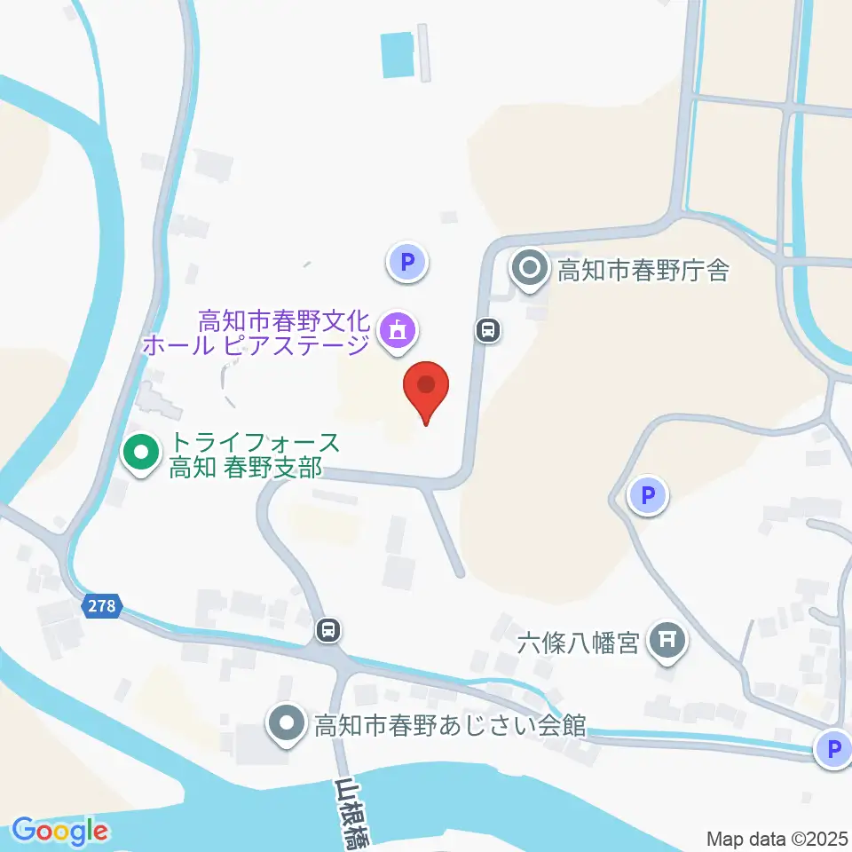 高知市春野文化ホールピアステージ周辺のファミレス・ファーストフード一覧地図