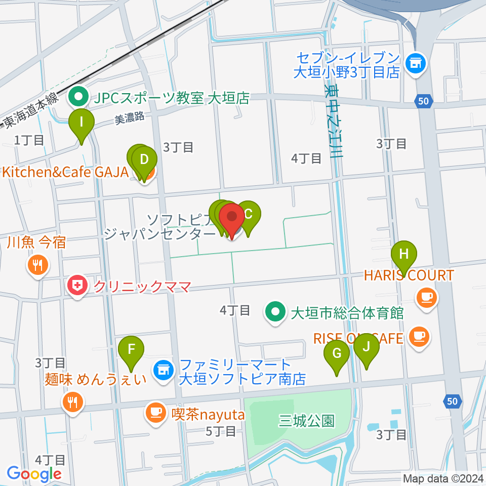 ソフトピアジャパンセンター周辺のファミレス・ファーストフード一覧地図