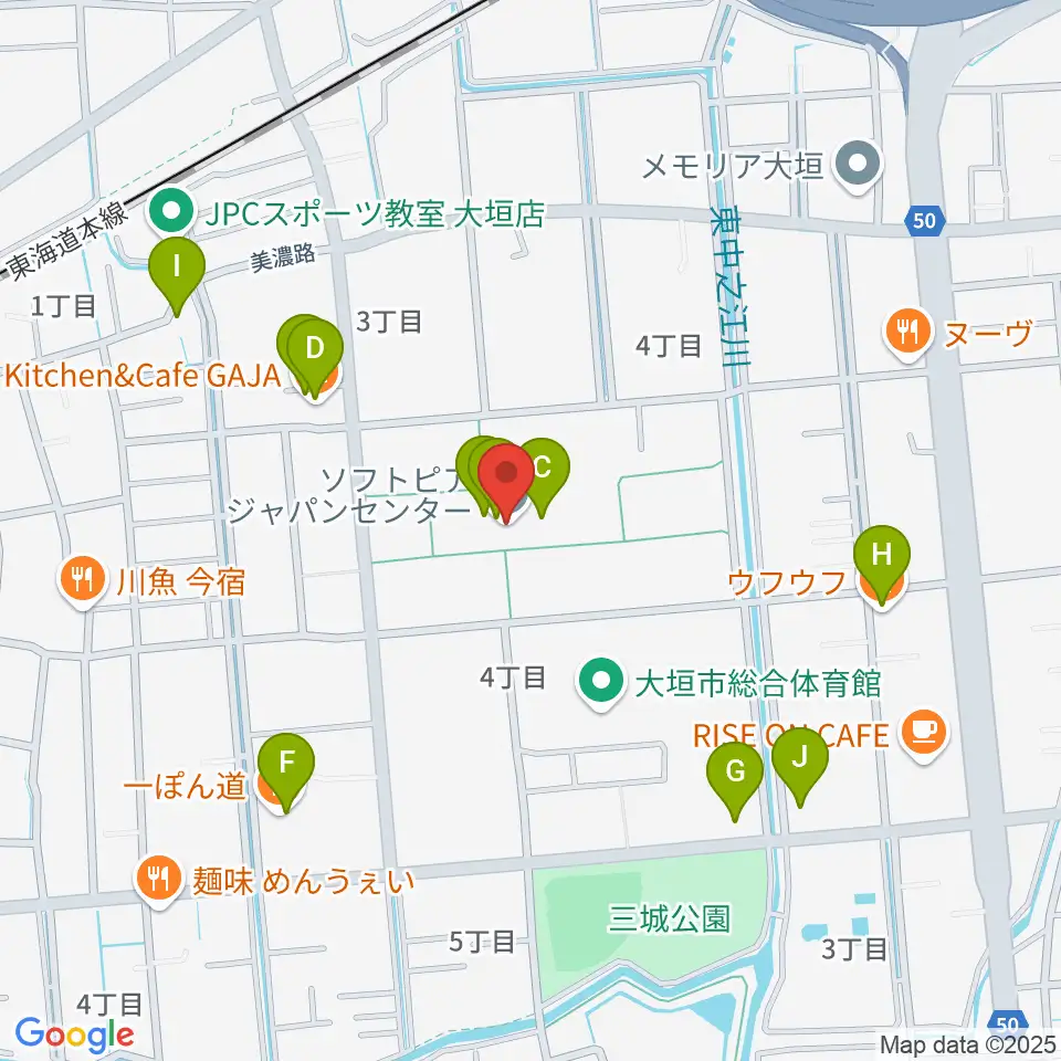 ソフトピアジャパンセンター周辺のファミレス・ファーストフード一覧地図