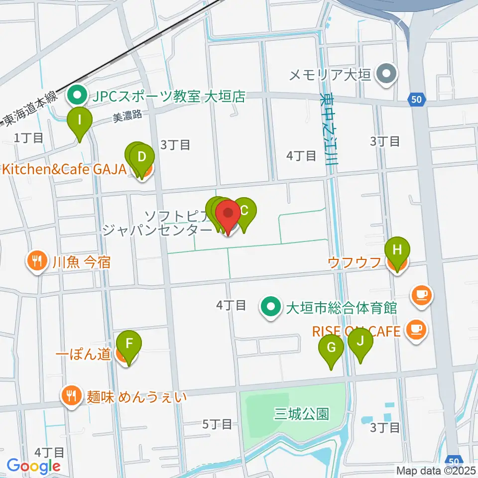ソフトピアジャパンセンター周辺のファミレス・ファーストフード一覧地図