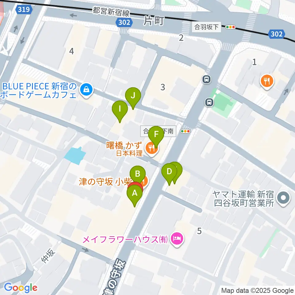 四谷サロンガイヤール周辺のファミレス・ファーストフード一覧地図