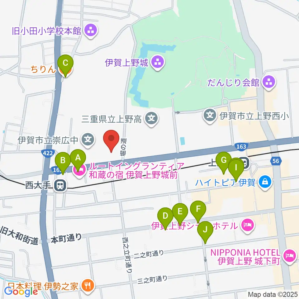 旧崇廣堂周辺のファミレス・ファーストフード一覧地図