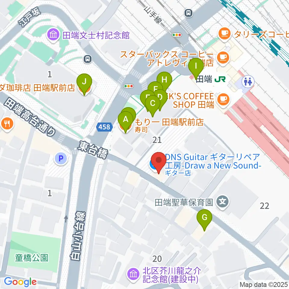 CPR STUDIO周辺のファミレス・ファーストフード一覧地図