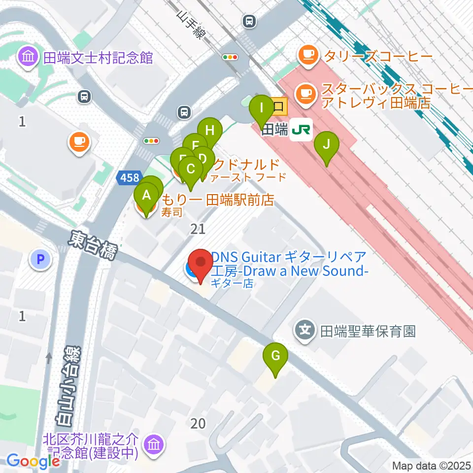 CPR STUDIO周辺のファミレス・ファーストフード一覧地図