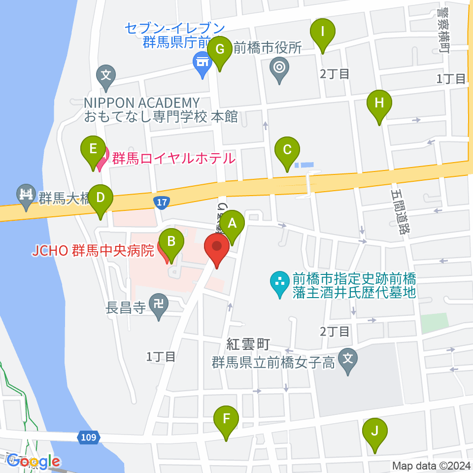 白くまレコード周辺のファミレス・ファーストフード一覧地図