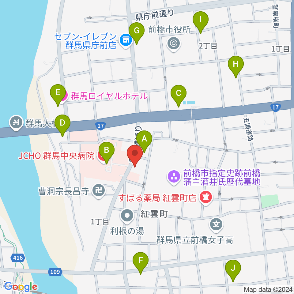 白くまレコード周辺のファミレス・ファーストフード一覧地図