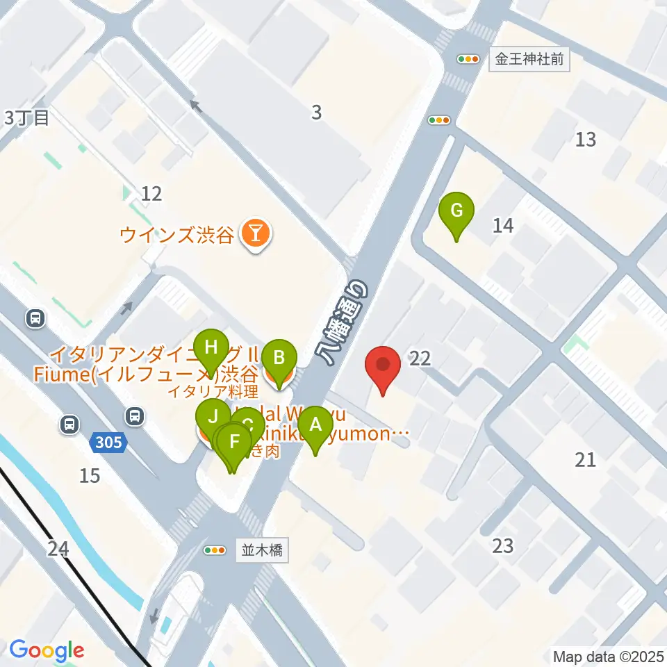 Studio S&S周辺のファミレス・ファーストフード一覧地図