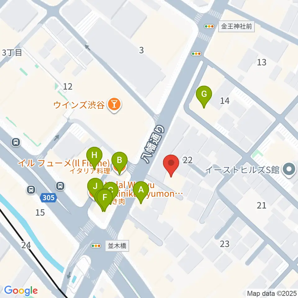 Studio S&S周辺のファミレス・ファーストフード一覧地図