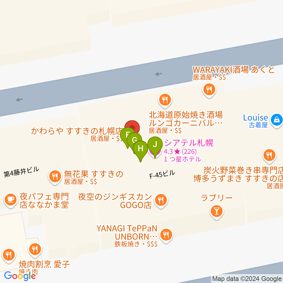 CATS & DOGS周辺のファミレス・ファーストフード一覧地図