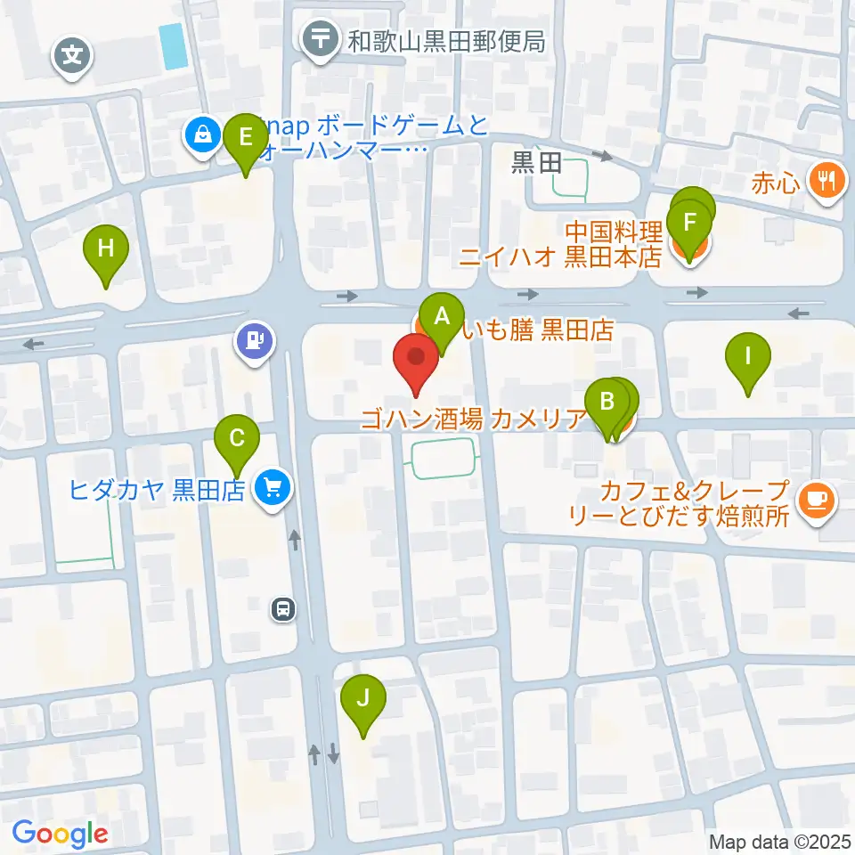 chanabaサクソフォーン教室周辺のファミレス・ファーストフード一覧地図