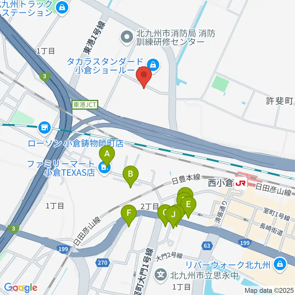 chuya-online.com FUKUOKA周辺のファミレス・ファーストフード一覧地図