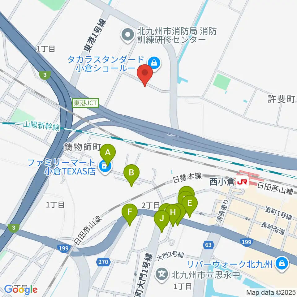 chuya-online.com FUKUOKA周辺のファミレス・ファーストフード一覧地図