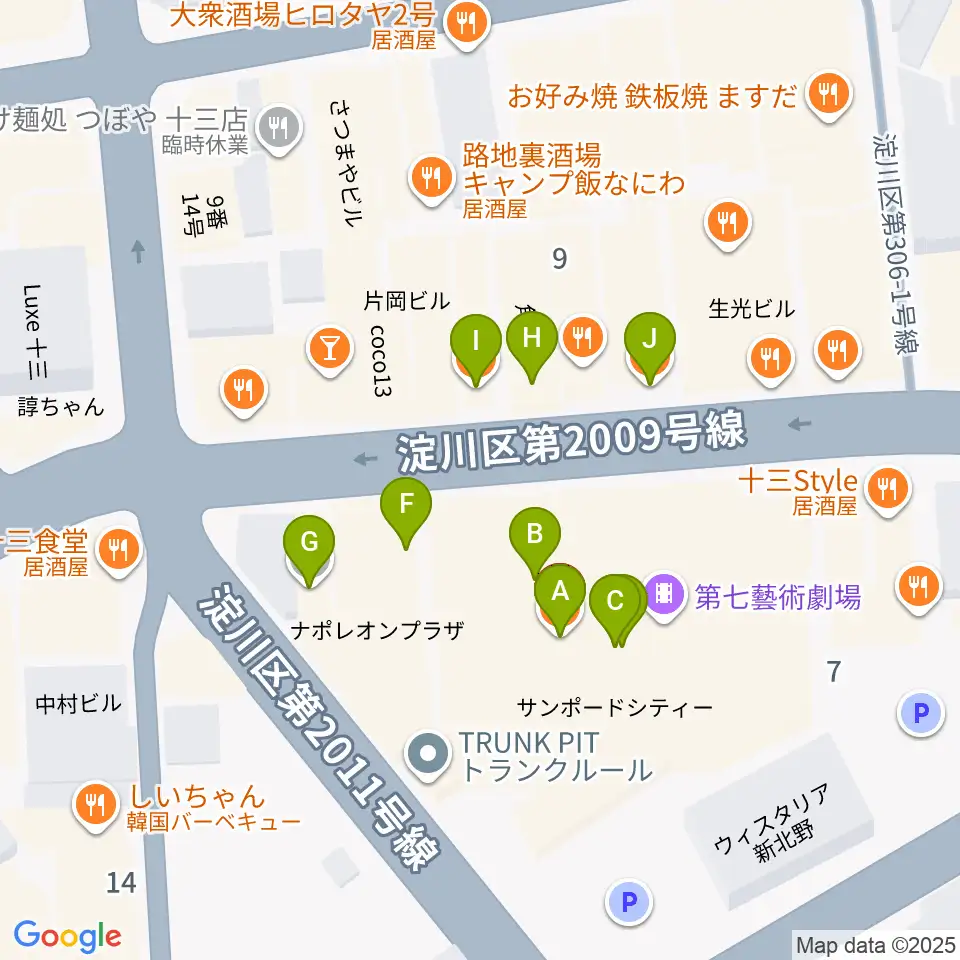 Studio246 JUSO周辺のファミレス・ファーストフード一覧地図