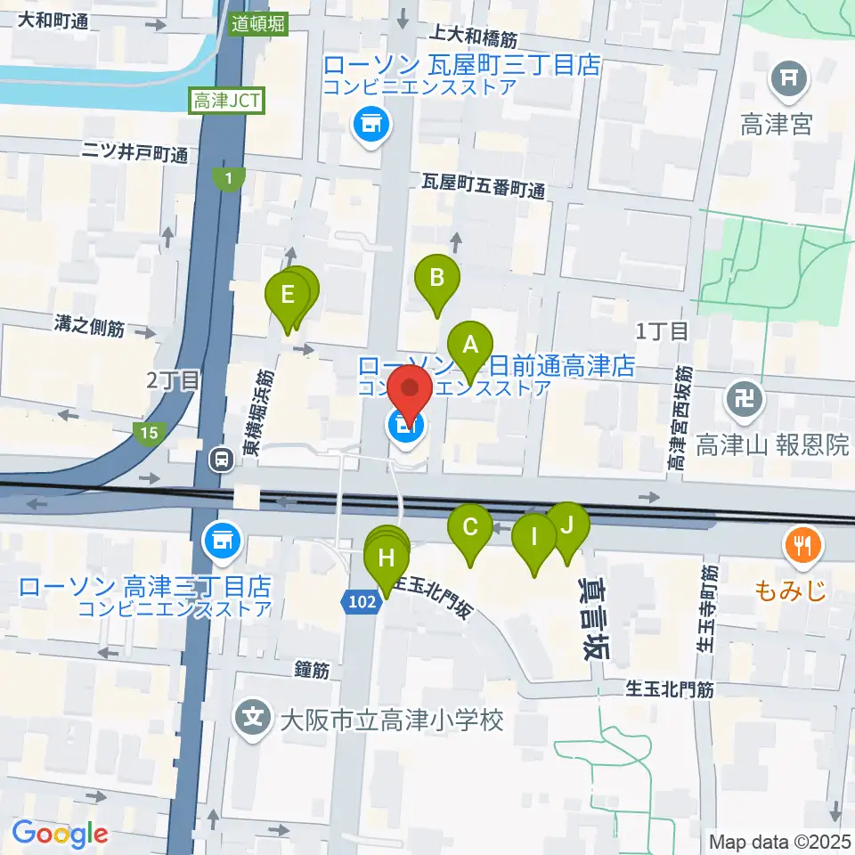 STARBOX周辺のファミレス・ファーストフード一覧地図