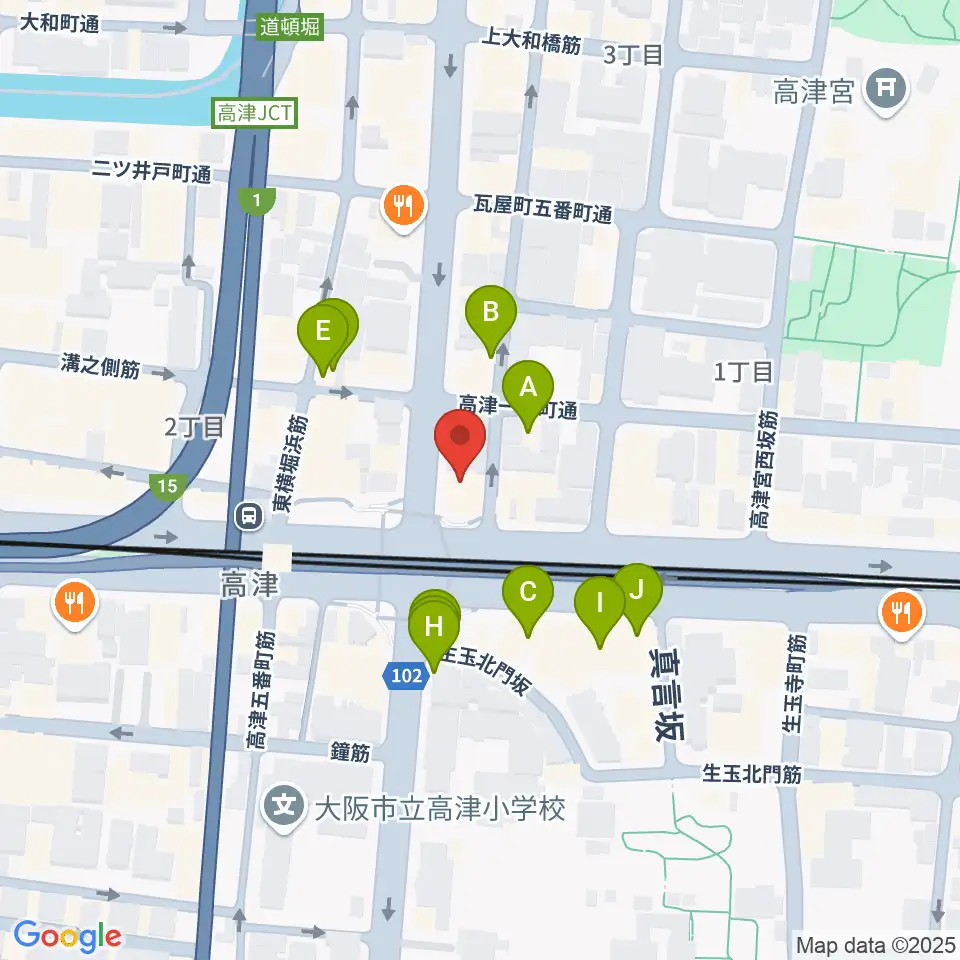 STARBOX周辺のファミレス・ファーストフード一覧地図