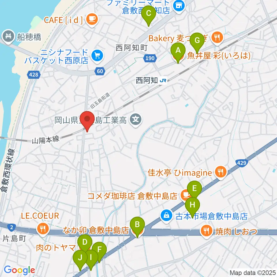 CROWD SURF周辺のファミレス・ファーストフード一覧地図