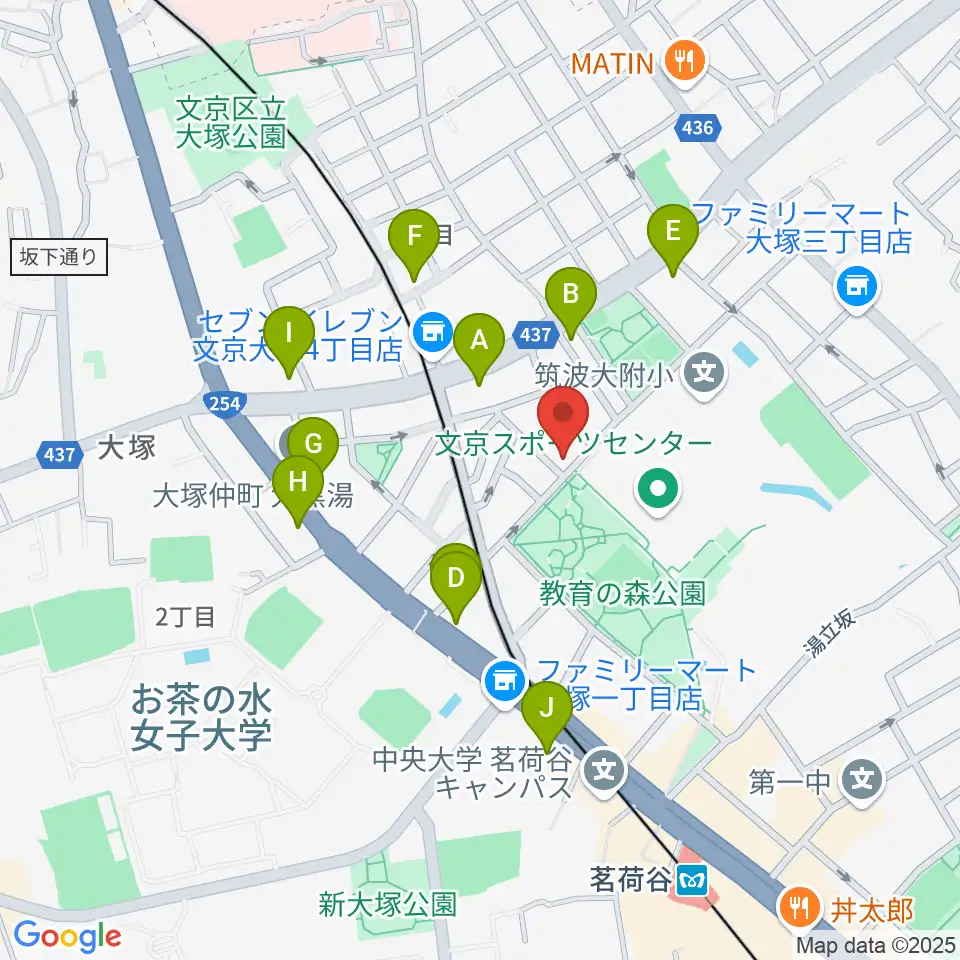 茗荷谷ラ・リール周辺のファミレス・ファーストフード一覧地図