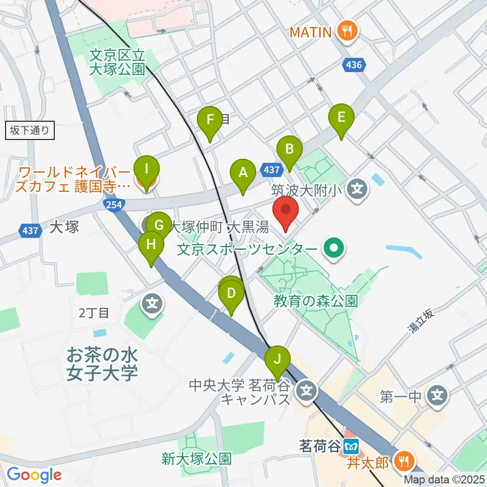 茗荷谷ラ・リール周辺のファミレス・ファーストフード一覧地図