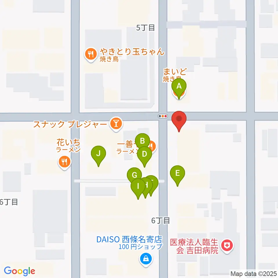 名寄One step cafe周辺のファミレス・ファーストフード一覧地図