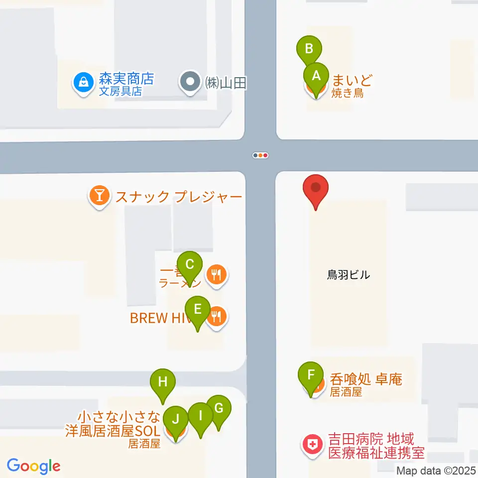 名寄One step cafe周辺のファミレス・ファーストフード一覧地図