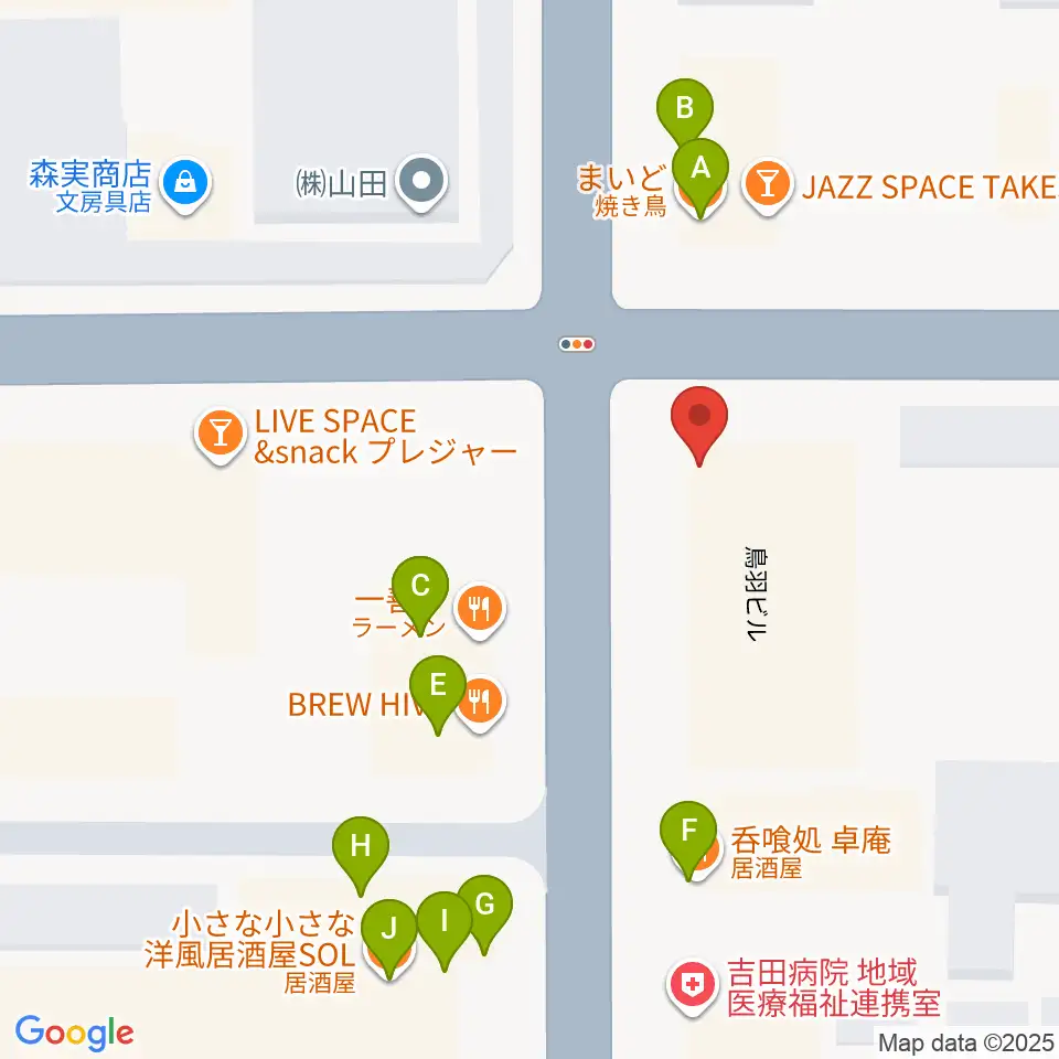 名寄One step cafe周辺のファミレス・ファーストフード一覧地図