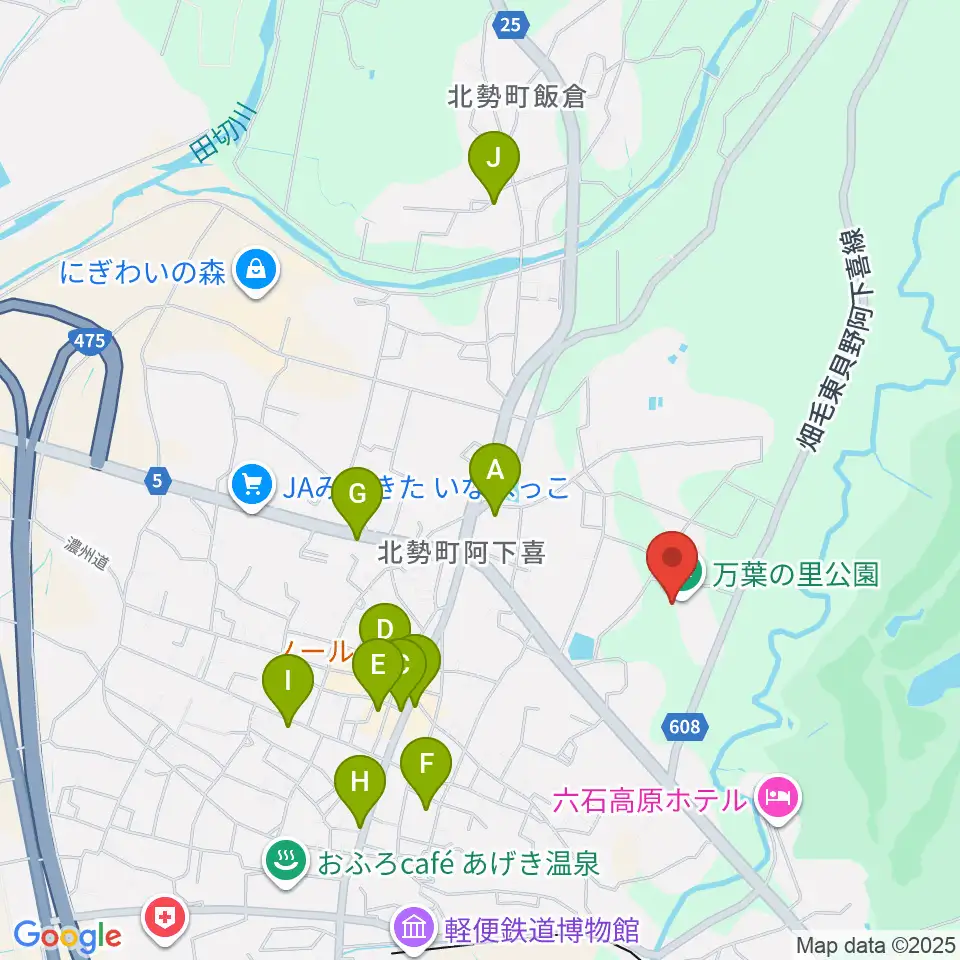 いなべエフエム周辺のファミレス・ファーストフード一覧地図